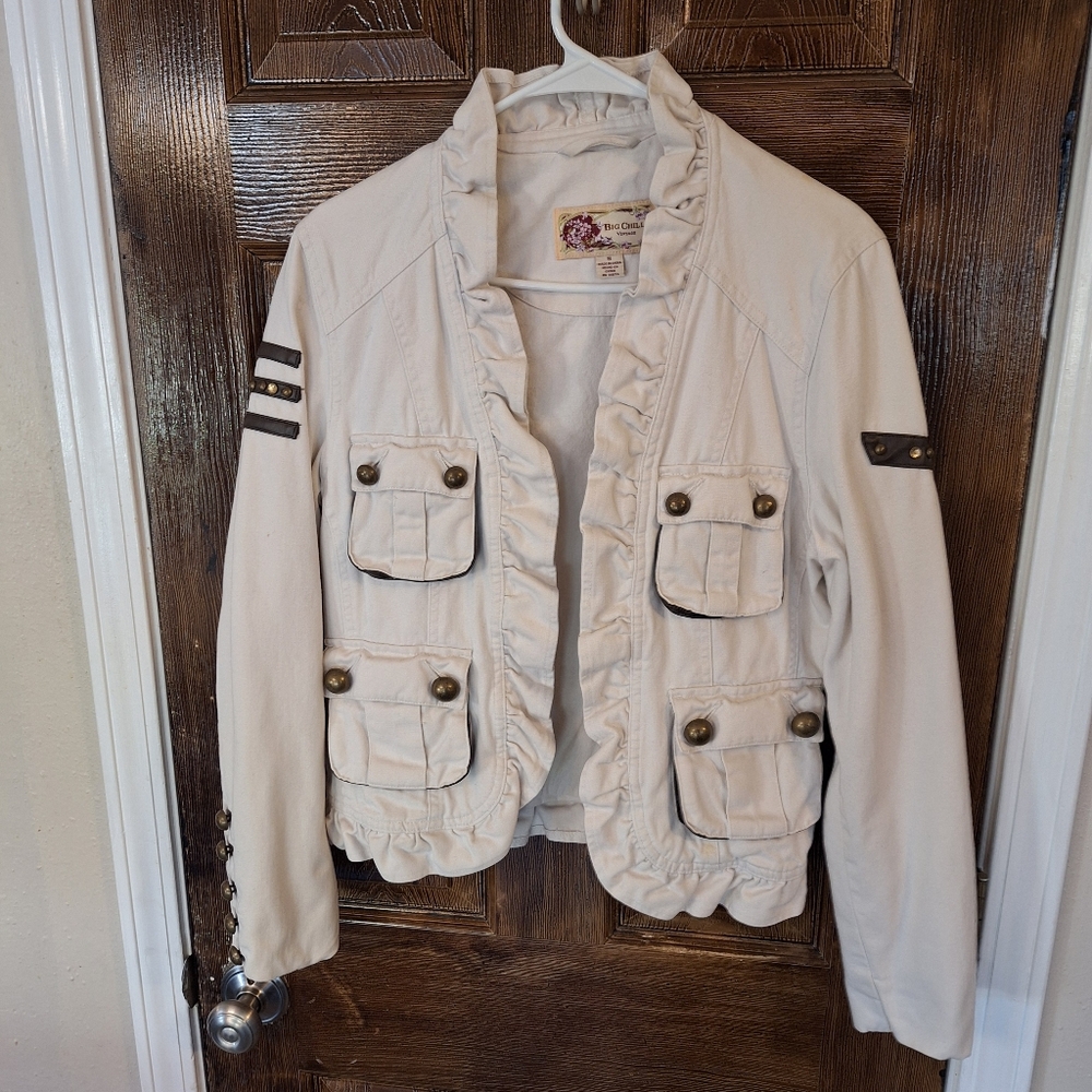 Big Chill Vintage Military Style Cotton blazer/ jacket,  Size S